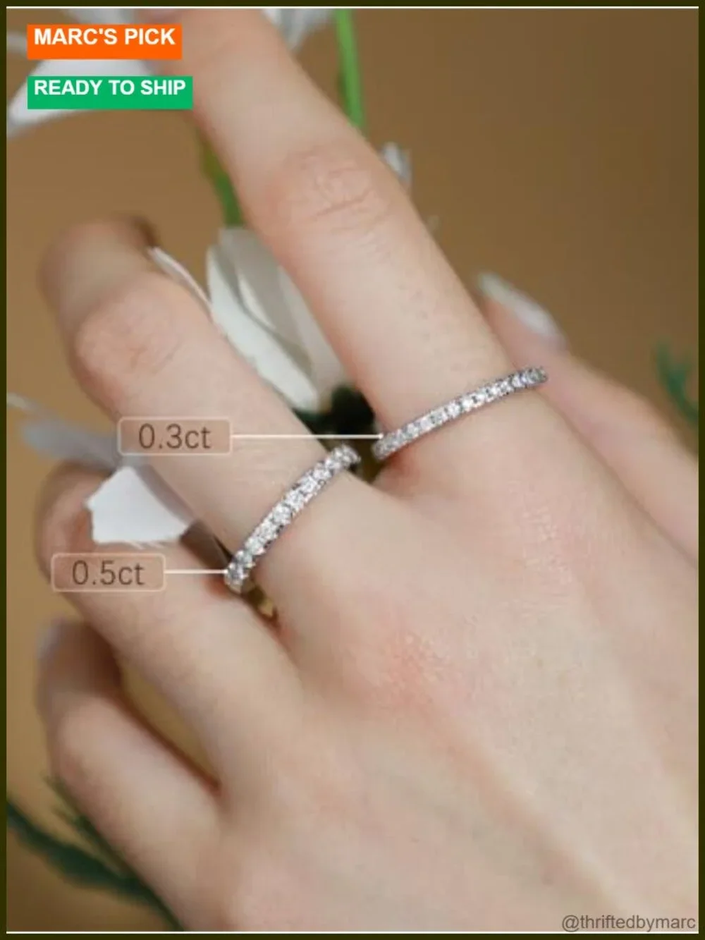 Half Eternity Wedding Band 925 Sterling Silver Moissanite Ring